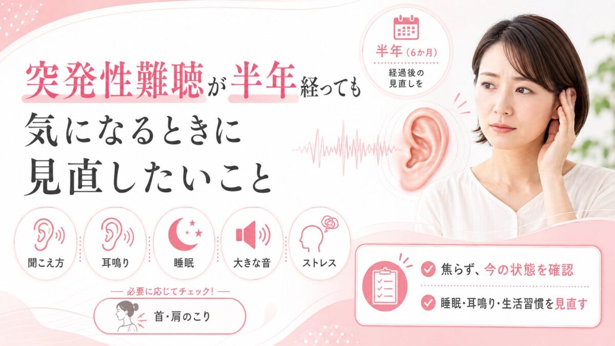 突発性難聴が半年経っても気になるときに見直したいこと | アイユート